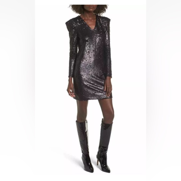 leith long sleeve bodycon dress Merlin Long Sleeve Bodycon Knee Length Dress Chocolate